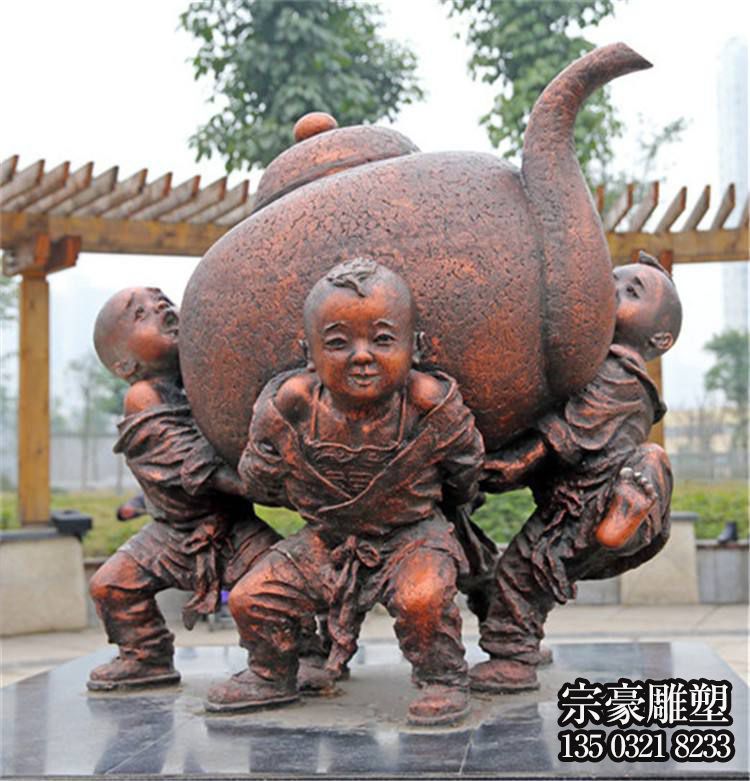 茶文化主题人物情景铜雕 茶文化主题人物情景铜雕