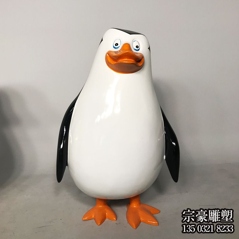 玻璃钢卡通造型企鹅雕塑摆件 玻璃钢卡通造型企鹅雕塑摆件