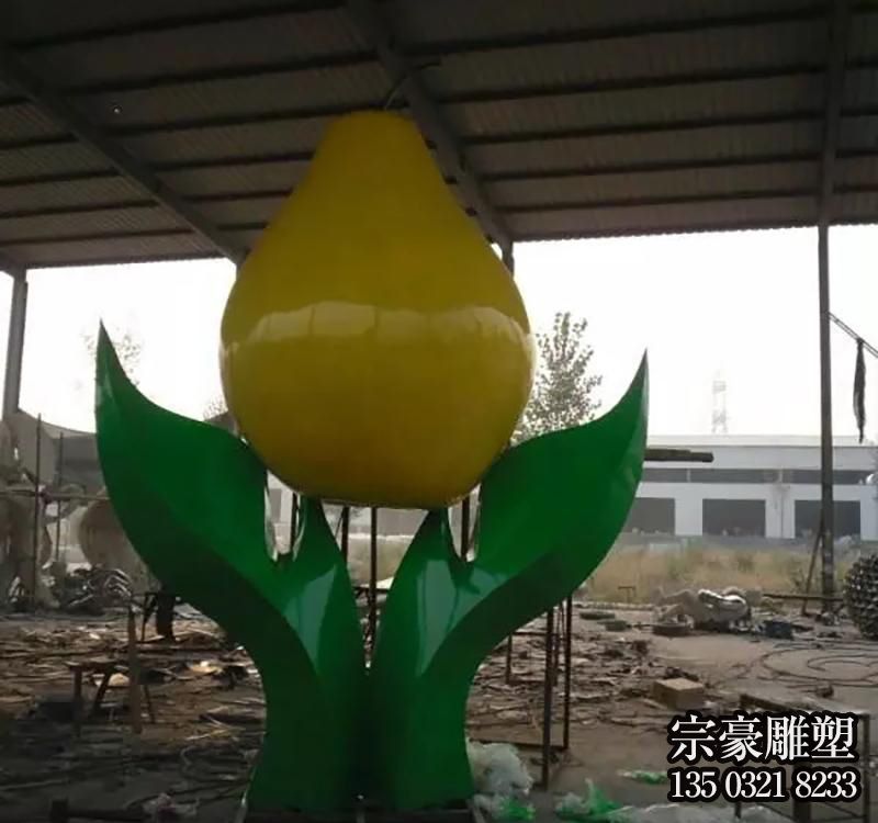 不锈钢鸭梨雕塑