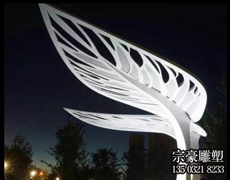 不锈钢抽象树叶大型景观雕塑 不锈钢抽象树叶大型景观雕塑