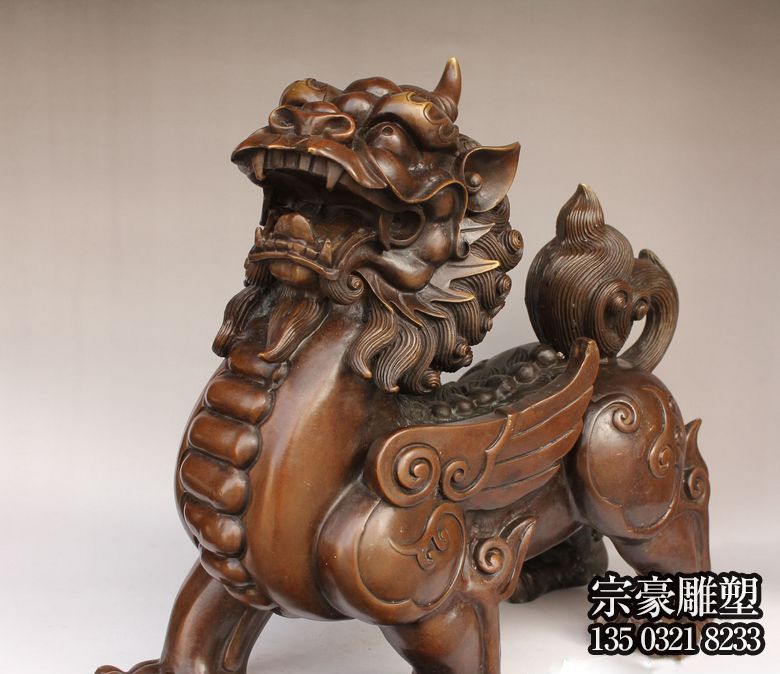 玻璃钢仿铜神兽辟邪貔貅雕塑 玻璃钢仿铜神兽辟邪貔貅雕塑