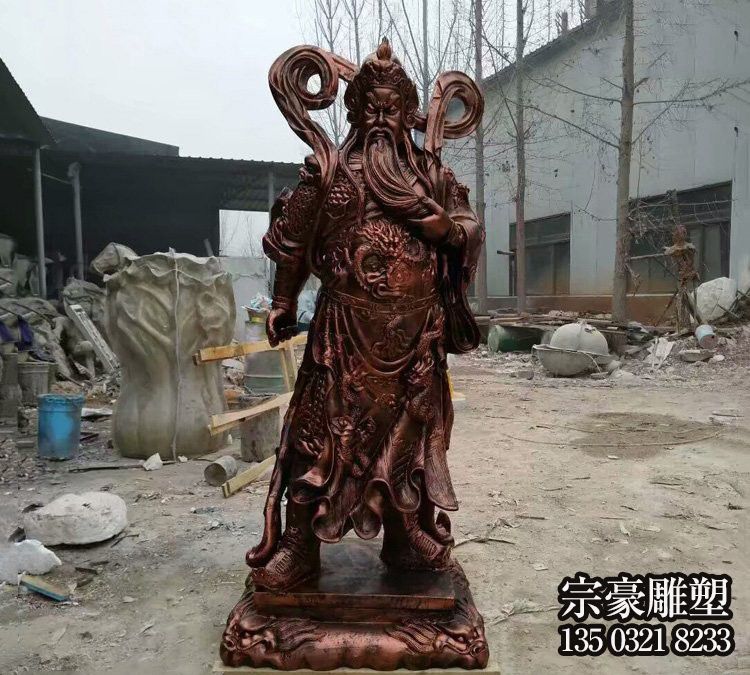 不锈钢仿铜户外景观关公雕塑 不锈钢仿铜户外景观关公雕塑