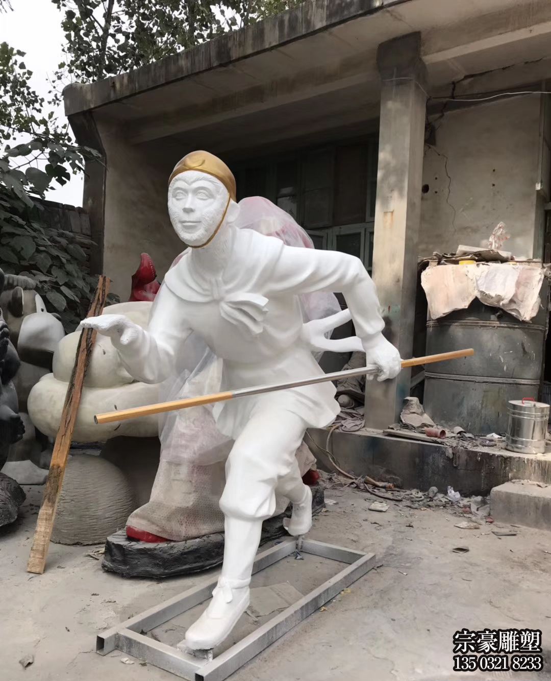 玻璃钢孙猴子雕塑 玻璃钢孙猴子雕塑