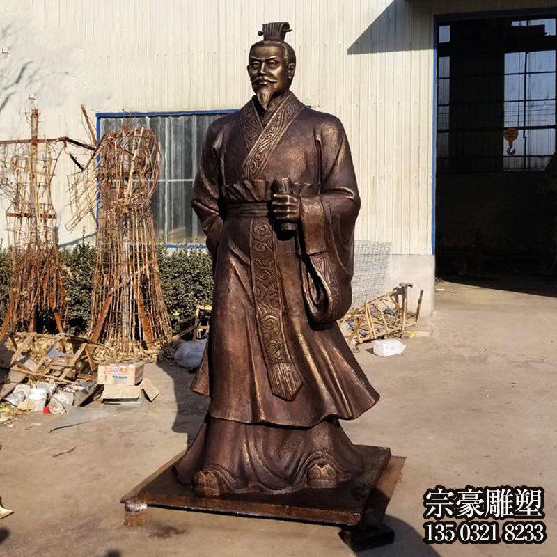 汉武帝刘彻铜雕塑像 汉武帝刘彻铜雕塑像