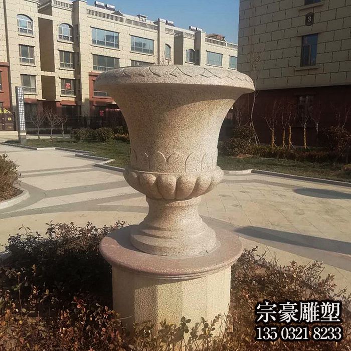 欧式小区花盆石雕 欧式小区花盆石雕