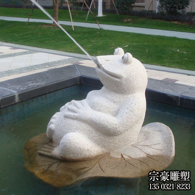 花岗岩喷水青蛙石雕摆件 花岗岩喷水青蛙石雕摆件
