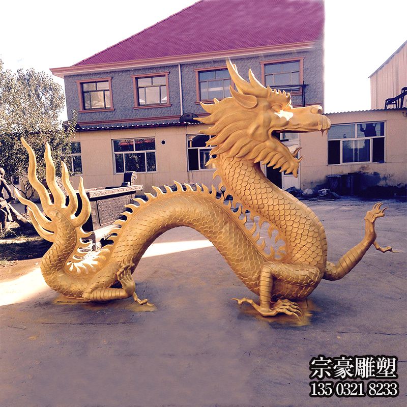 不锈钢喷漆中国龙雕塑 不锈钢喷漆中国龙雕塑