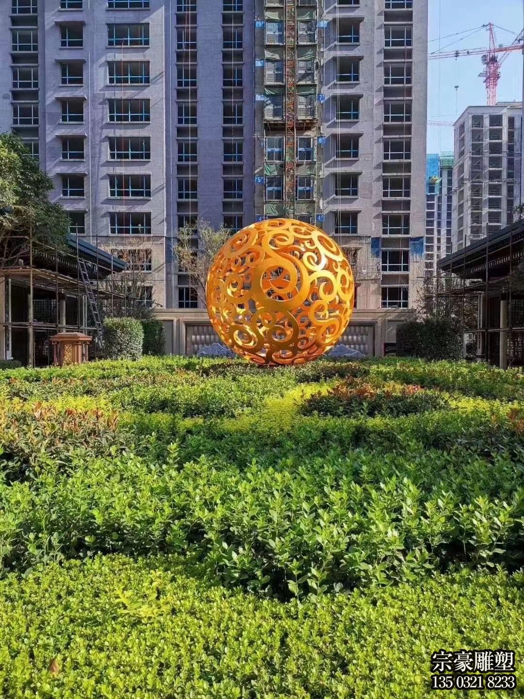 镂空球不锈钢景观雕塑 镂空球不锈钢景观雕塑