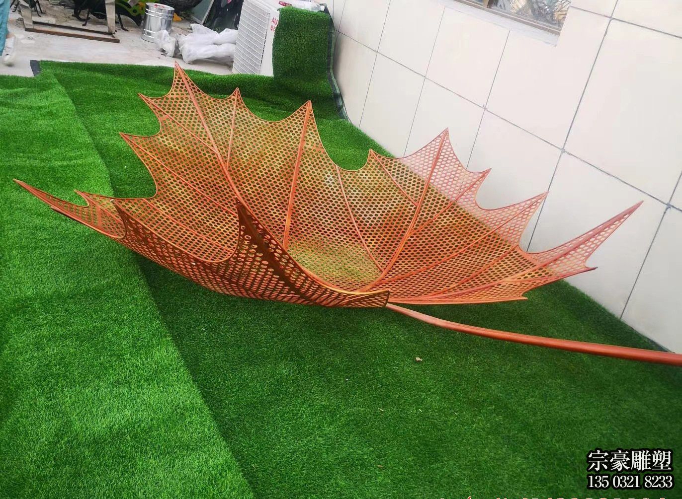 企业景观园林网格不锈钢树叶雕塑 企业景观园林网格不锈钢树叶雕塑