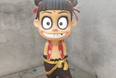 玻璃钢魔童降世之哪吒雕塑